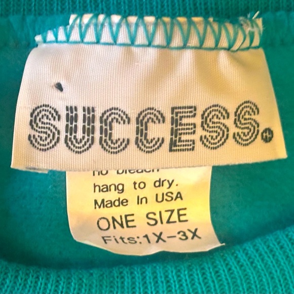 Vintage Sweater Turquoise Floral and Lace Detailing 80s New With Tags - Picture 7 of 8